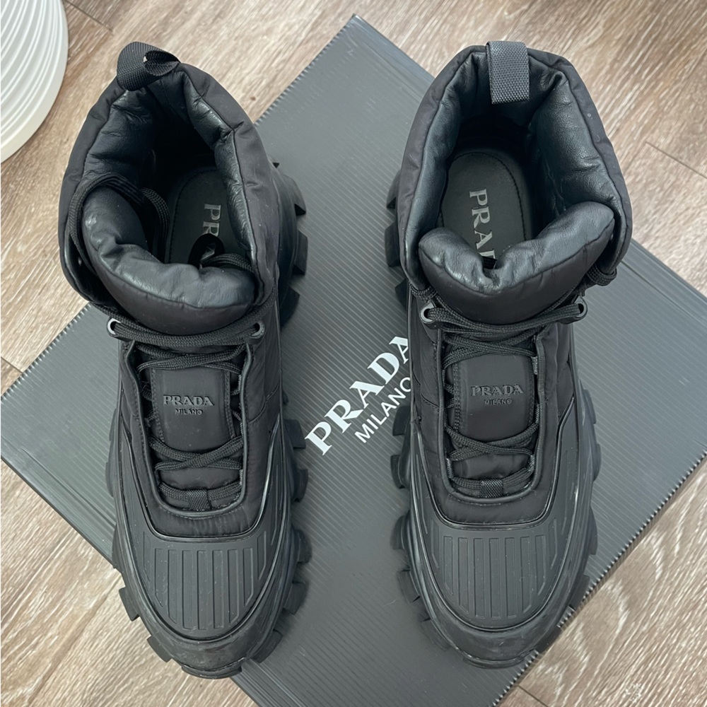 PRADA Cloudbust Thunder High Top Sneakers - 10.5 - 💯 AUTHENTIC - Picture 4 of 12